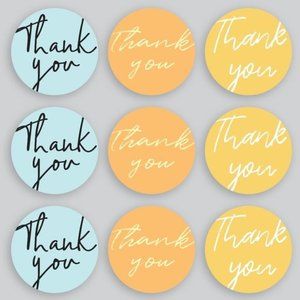 75 Thank You Stickers Pack MATTE